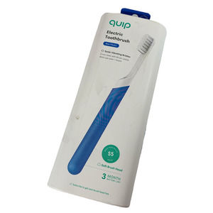 Quip Blue Electric Toothbrush, Batteries and Cover Included NIP